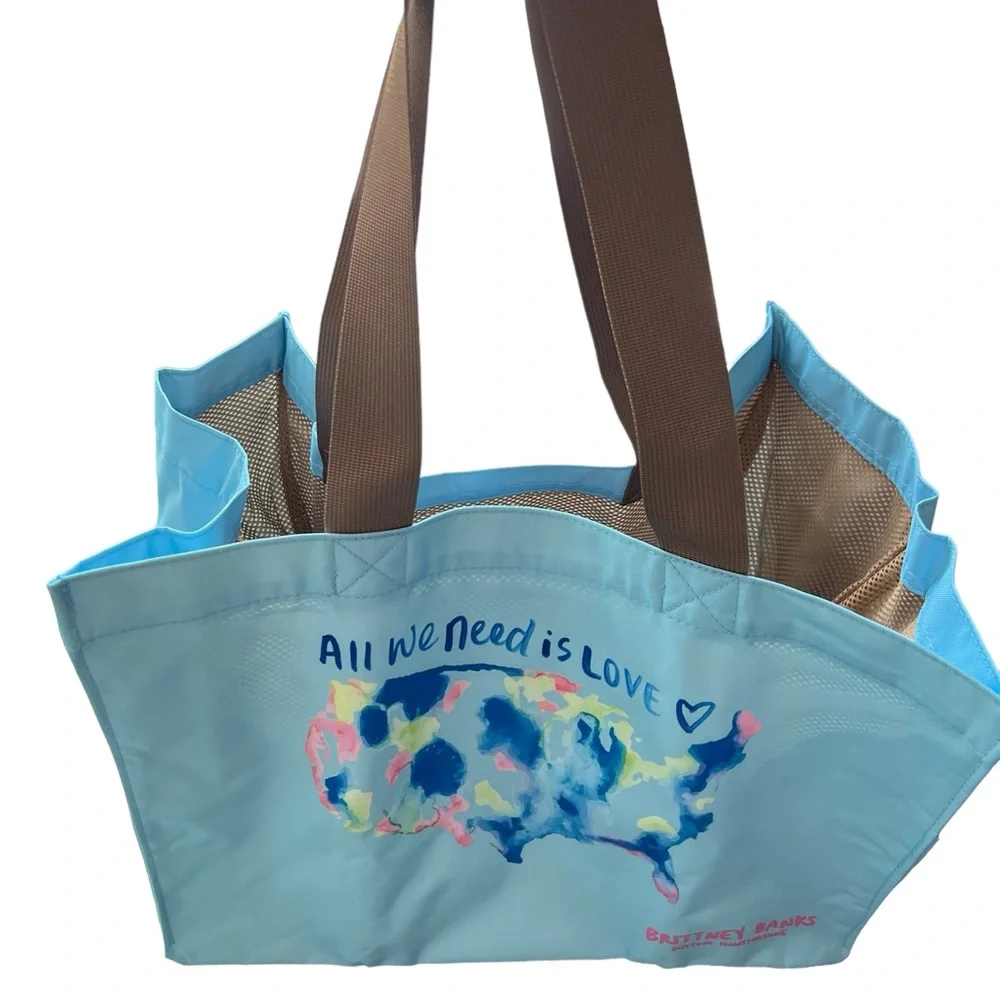 NEW Large Weekender Beach Tote with Wine Bottle bag Made in Los Angeles Travel